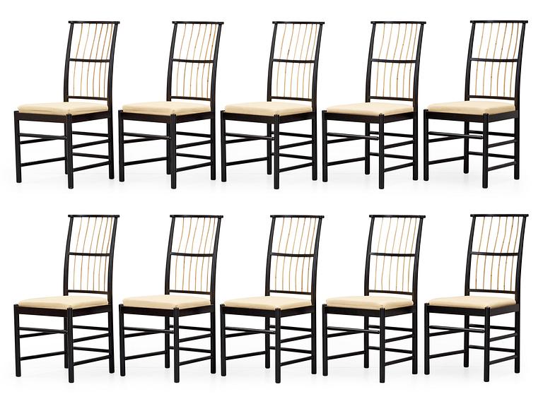 A set of ten Josef Frank chairs, Svenskt Tenn.