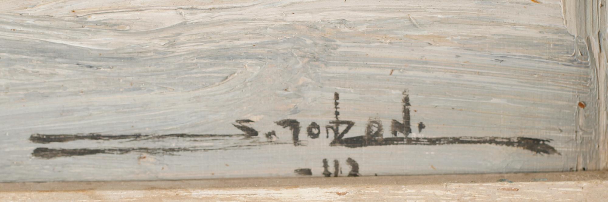 STIG JONZON, olja på pannå, signerad och daterad -43.