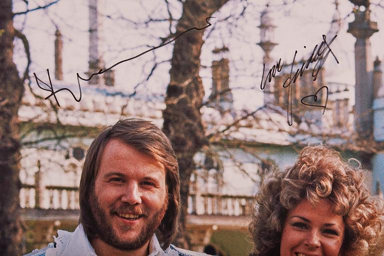 WOLFGANG "BUBI" HEILEMANN, pigment print "ABBA". Signed by all members of ABBA and numbered 1/2.