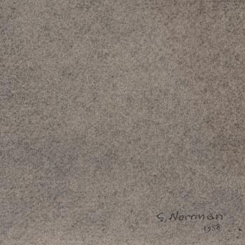GUNNAR NORRMAN, drawing, signed and dated- 1958. - Bukowskis