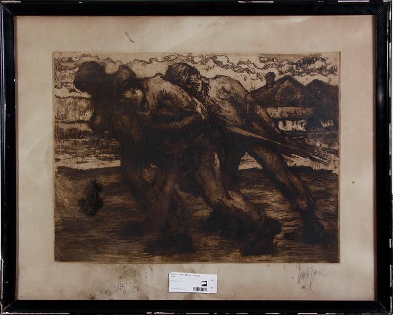 ZOIR, EMILE, etsning, sign.