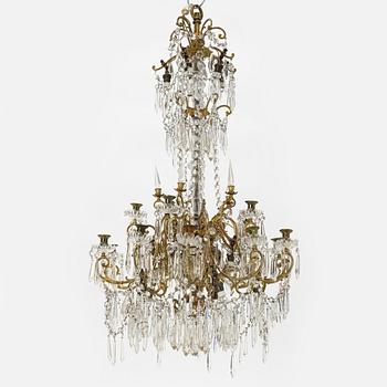 A chandelier, late 19th Century.