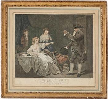 Niclas Lafrensen d.y. · NICLAS LAFRENSEN D.Y, efter, färggravyr, 1700-tal.