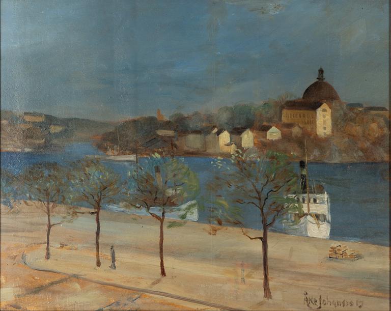 Åke Johansson, View from Strandvägen towards Skeppsholmen, Stockholm.