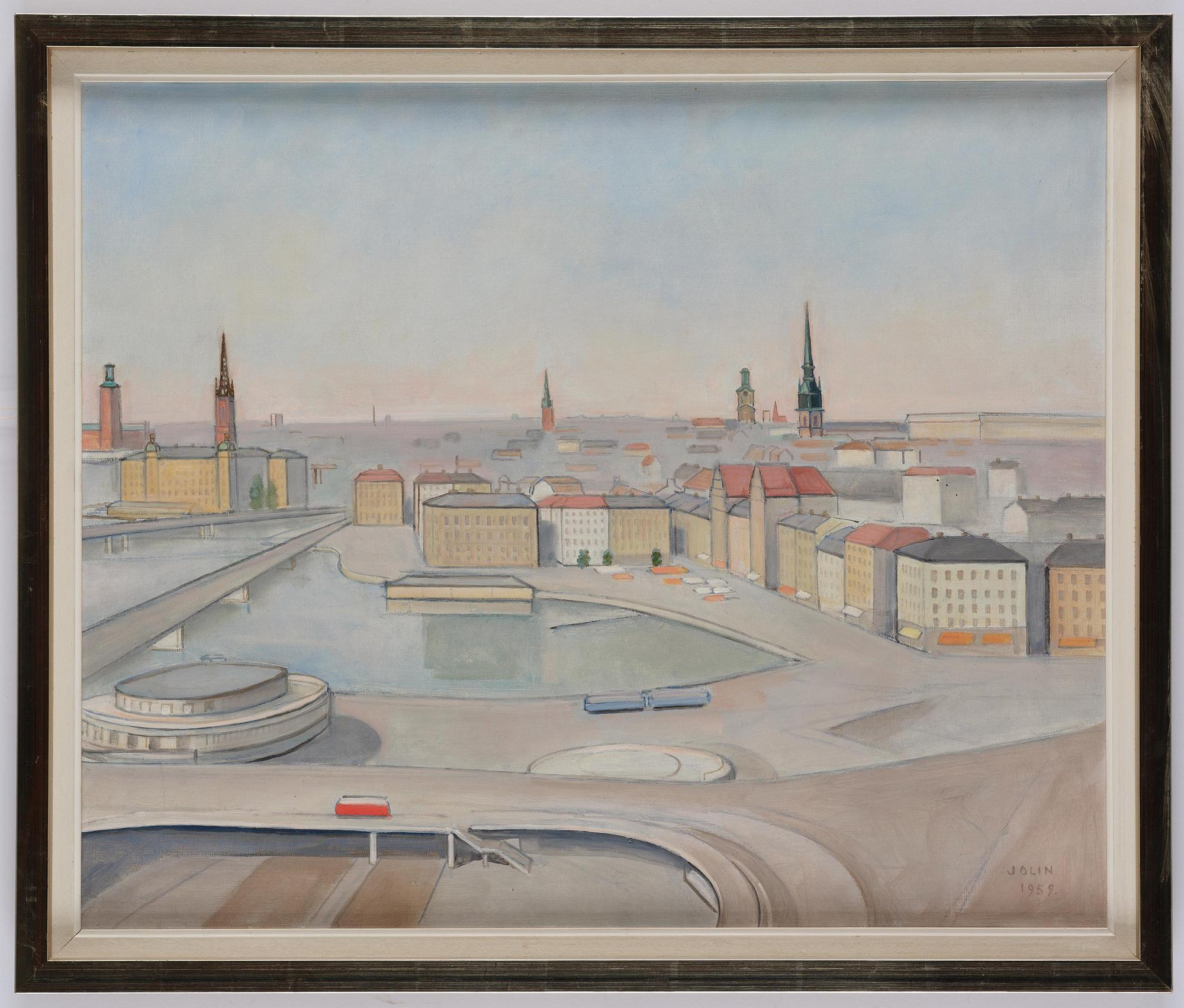 Einar Jolin, View over Slussen and Gamla Stan, Stockholm.