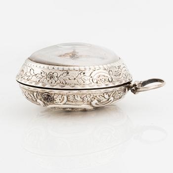 Samson, London, a silver double case pocket watch, later part of the 18th century.