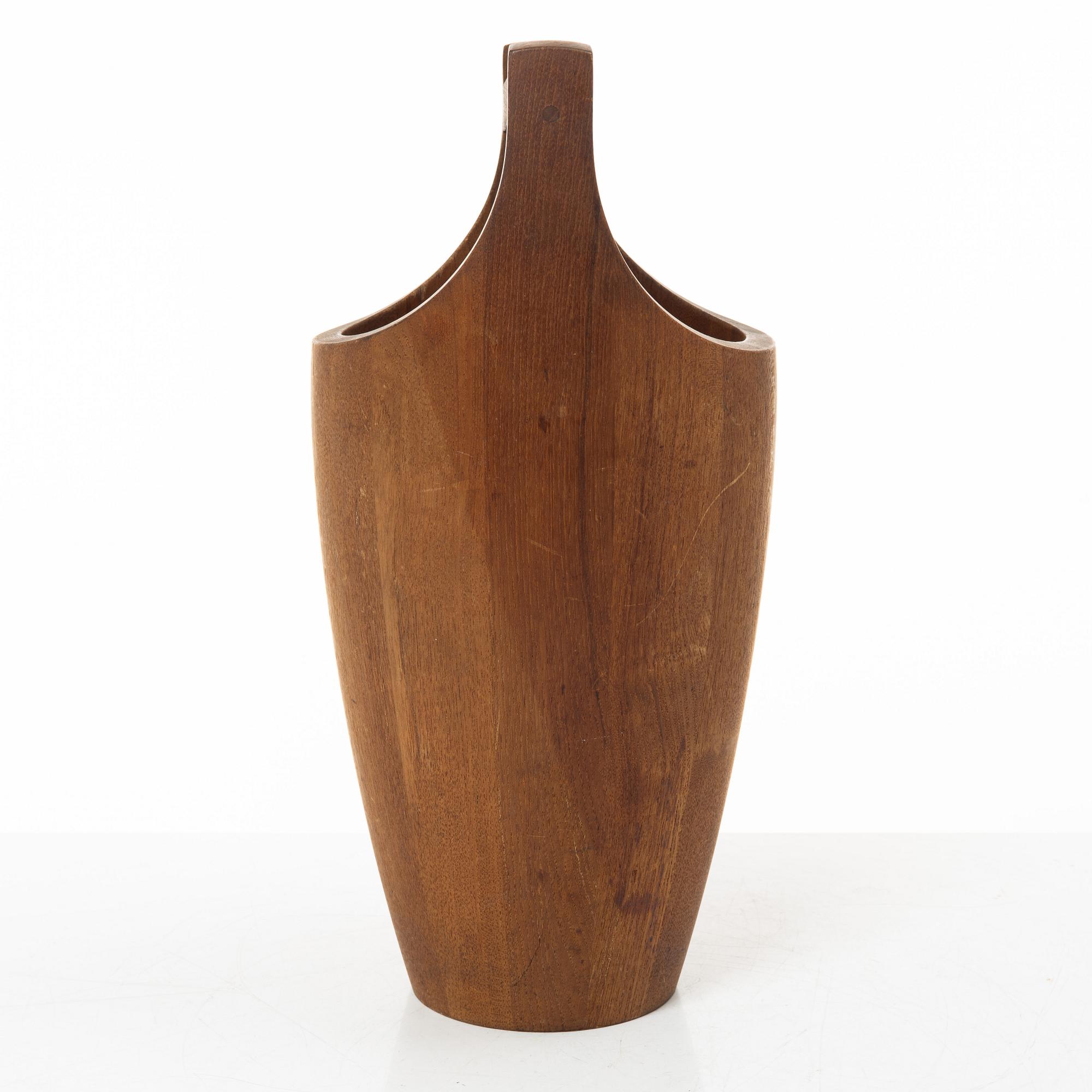 Jens Quistgaard, a 'Congo' teak ice bucket, Denmark, 1960's.