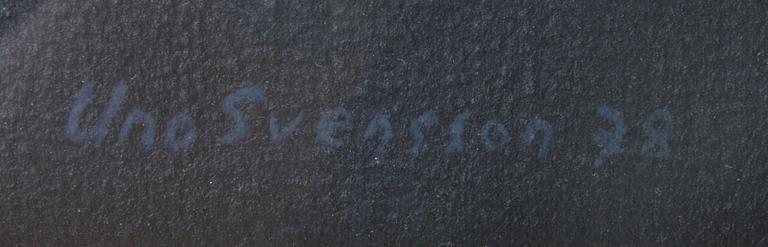 UNO SVENSSON, akryl på papper, sign o dat -78.