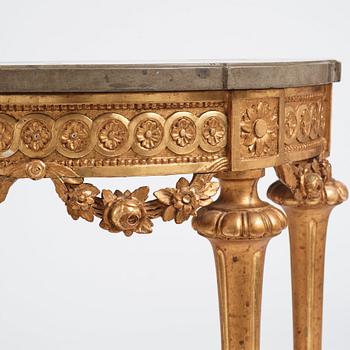 A Gustavian late 18th century console table.