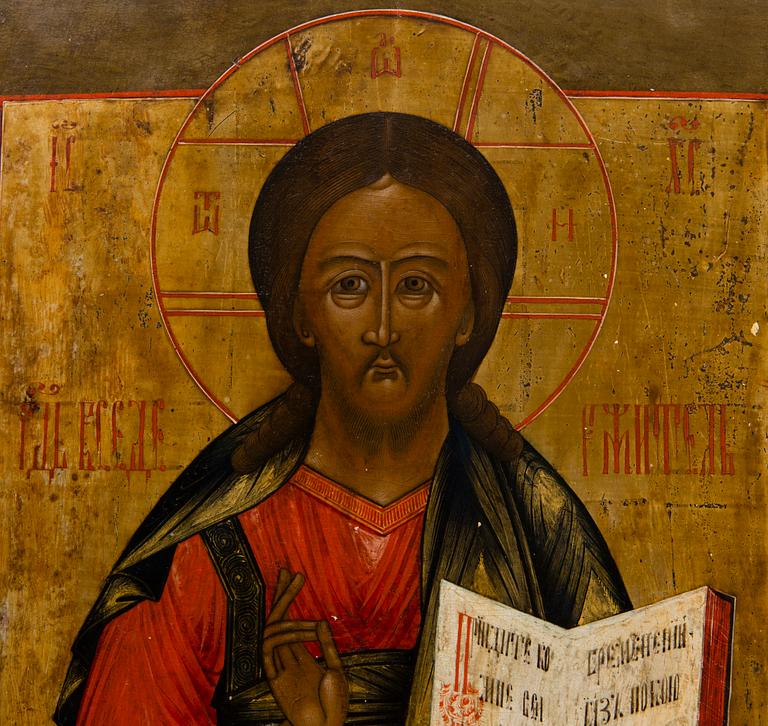 An old believers workshop Russian icon from Guslici, end of 19th century.