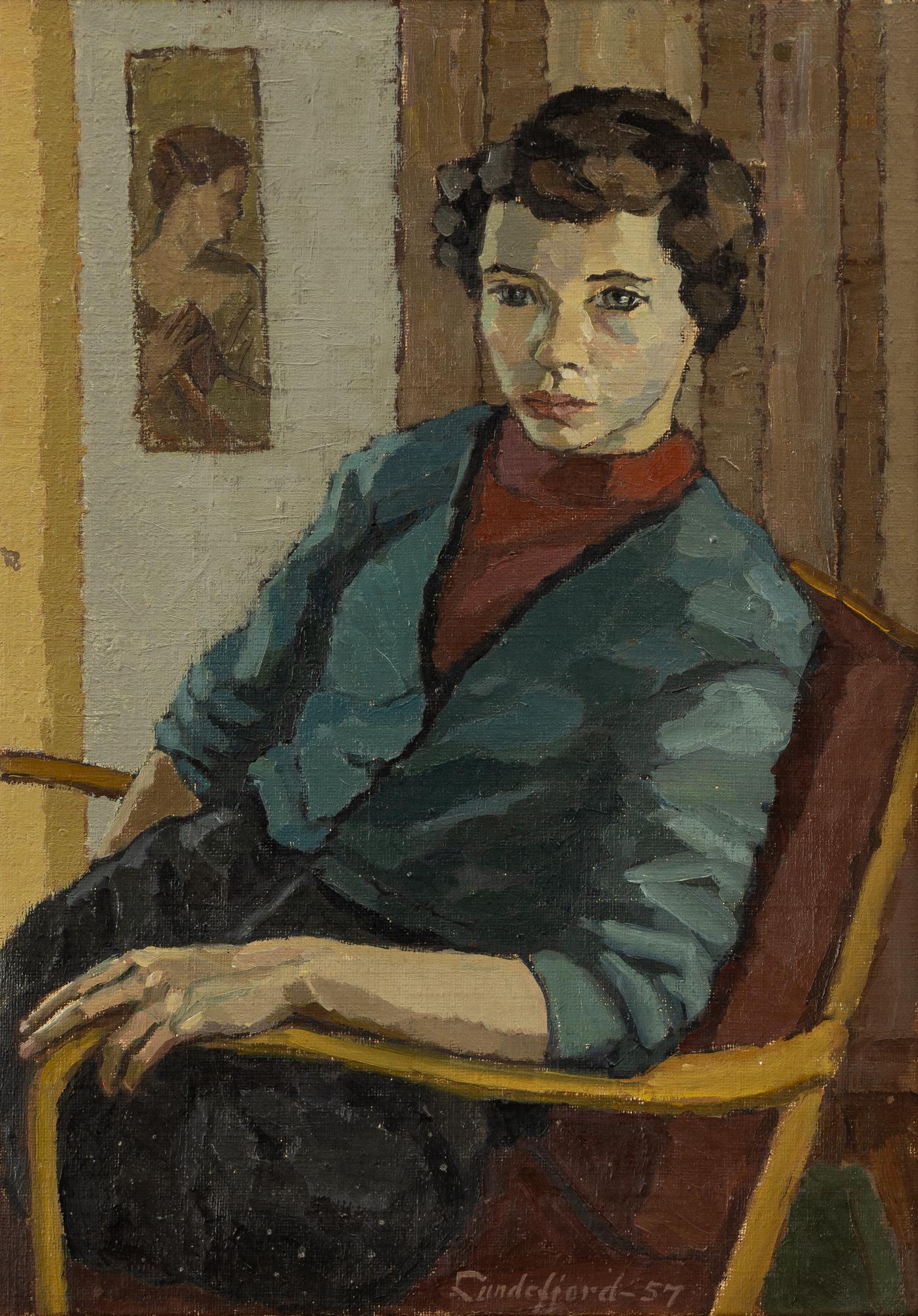 Oscar Luks Lundefjord, Porträtt i halvfigur.