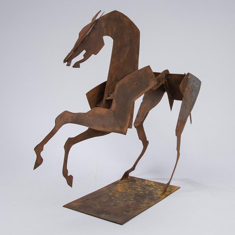 JEAN-LOUIS SAUVAT, skulptur, rostmetall, signerad.