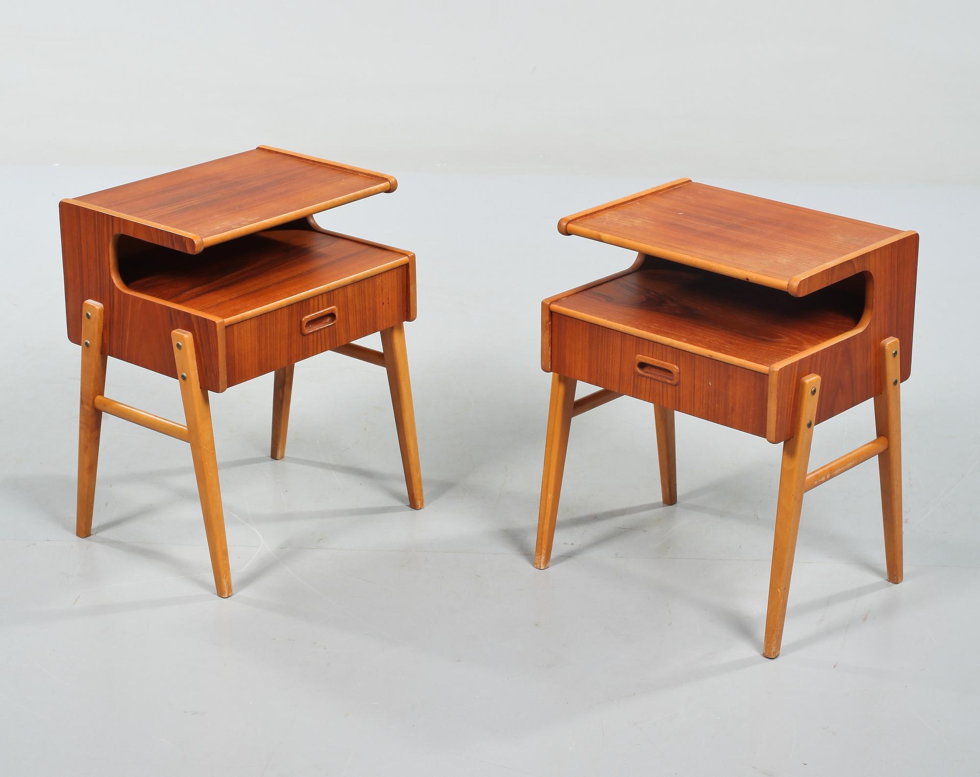 SÄNGBORD, ett par, 1950/60-tal.