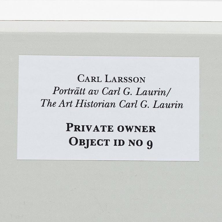 Carl Larsson, "Porträtt av skriftställaren Carl G. Laurin" (Portrait of the Author Carl G. Laurin).