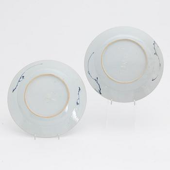 A pair of blue and white dishes, Qing dynasty, Qianlong (1736-95).
