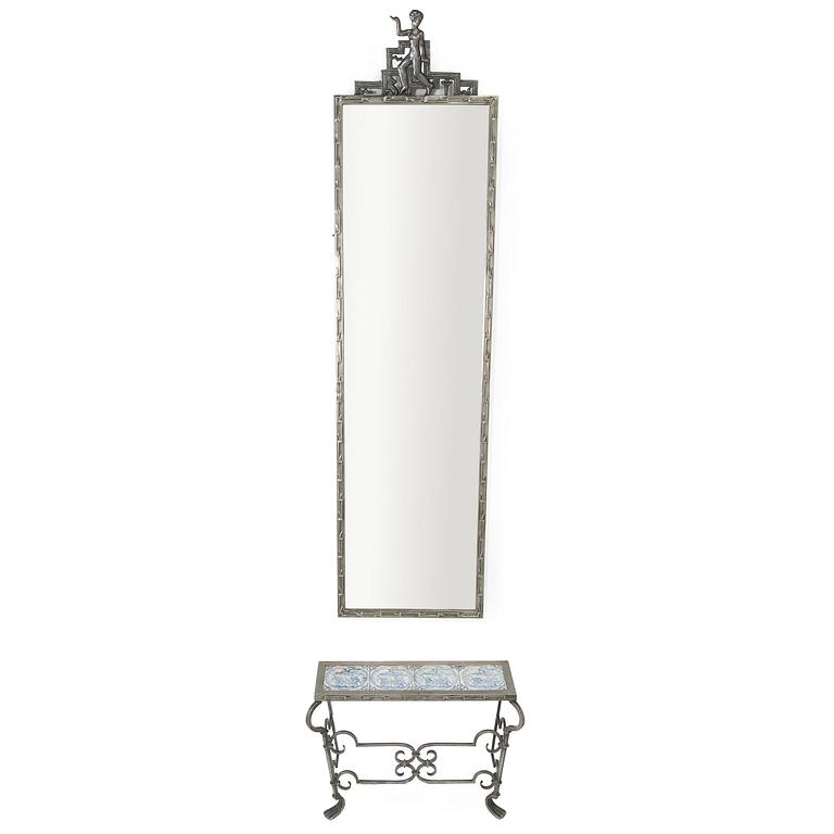 Emil Cedercreutz, spegel samt konsolbord, Taidetakomo Antti Hakkarainen 1930-tal.