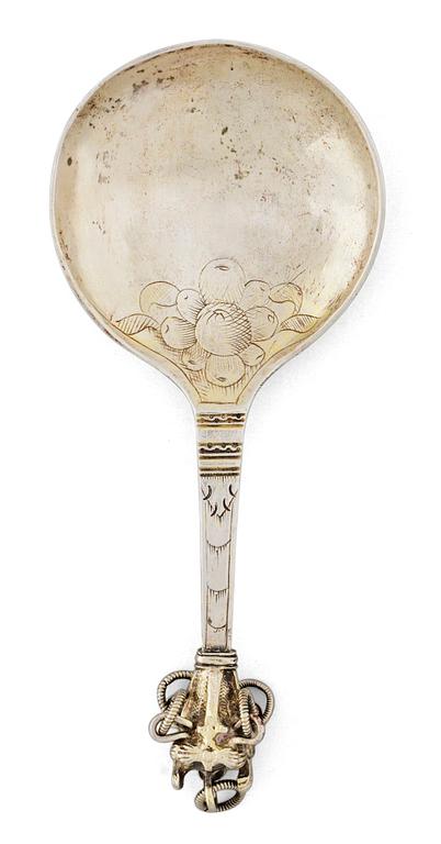 SKED med kronknopp med ringhängen, ostämplad, Sverige 1600-tal.