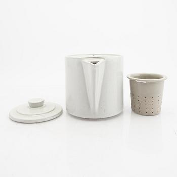 Signe Persson-Melin, a nine pcs "Härd" stoneware tea service 1970s from Höganäs.