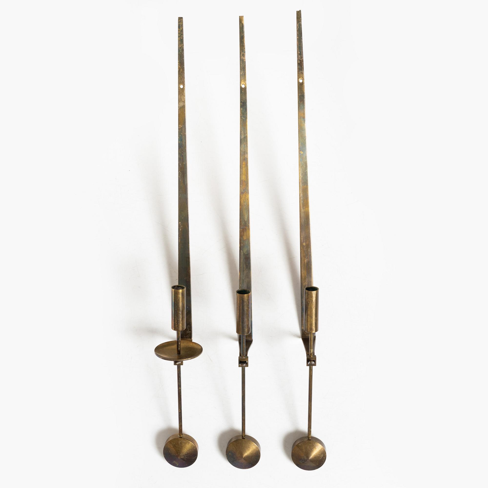 Pierre Forssell, vägglampetter, 3st, "Pendeln", Skultuna.