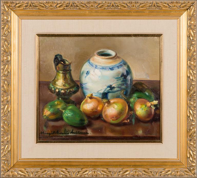 Margit Aarnio-Aaltonen, öljy kankaalle, signeerattu.