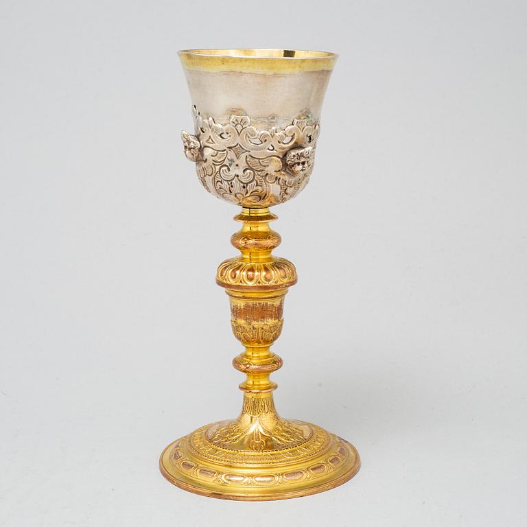 A Baroque-style 19th century communion cup.