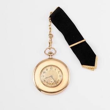 FRACKUR, 18K guld, Longines, omkring år 1900. Vikt med urverk ca 42 gram.
