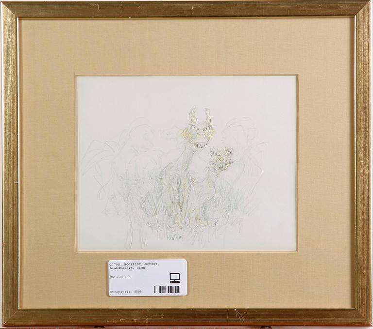 HÖGFELDT, ROBERT, blandteknik, sign.