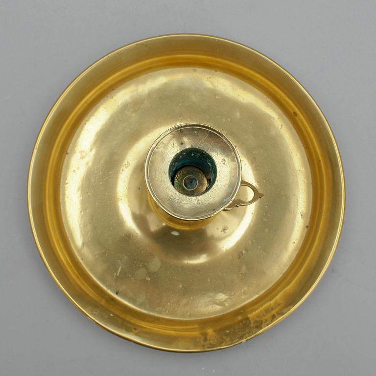 LJUSSTAKE, mässing, 1800-tal.