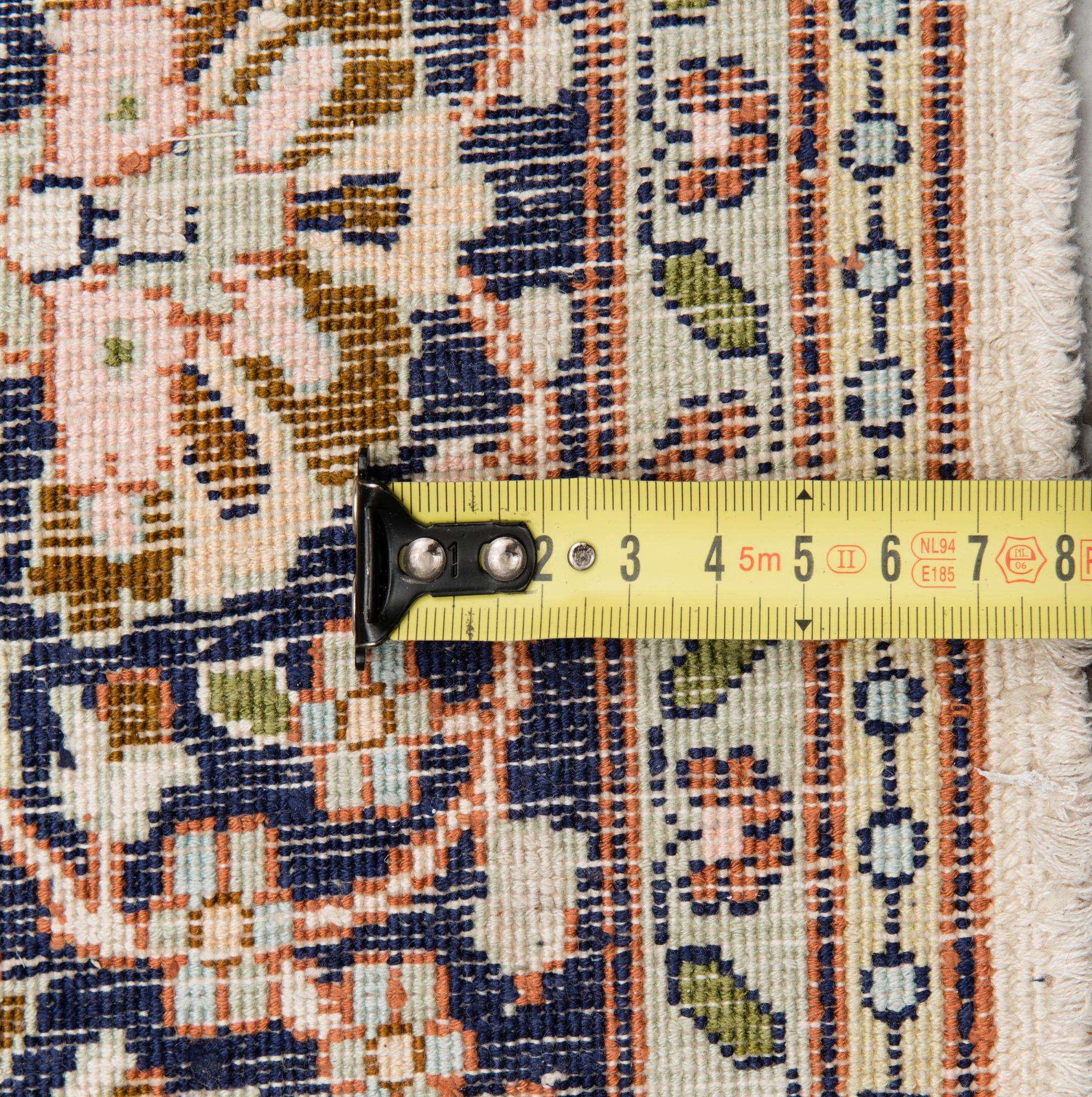 A CARPET, Kashmir, silk on cotton warp, 90x160 cm.