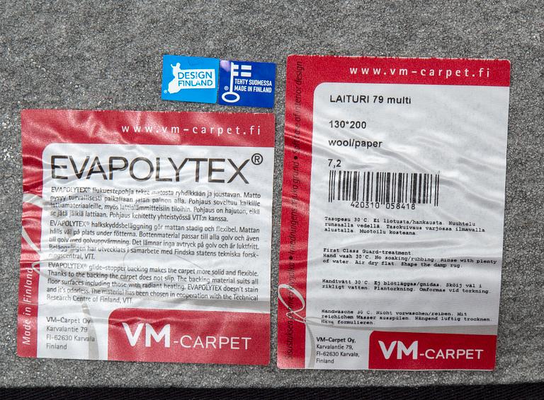 A RUG, flat weave, ca 200 x 130 cm.