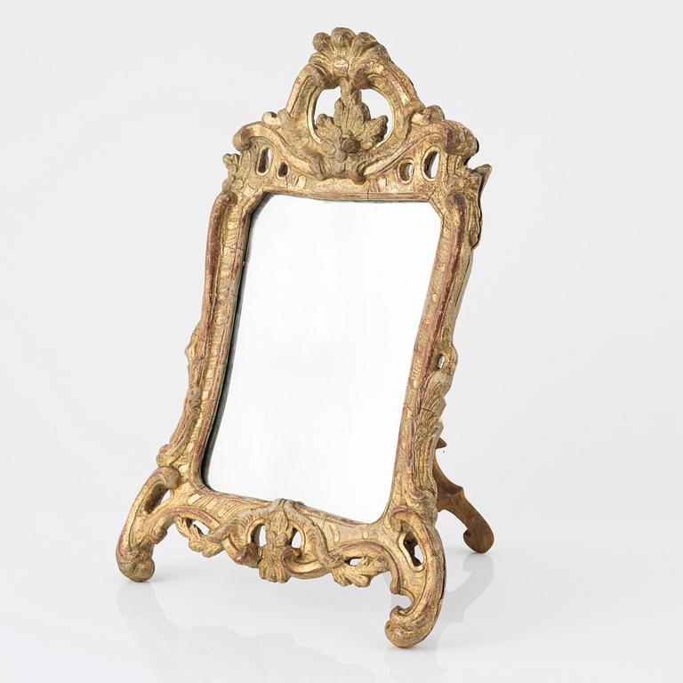 A giltwood rococo table mirror by J Åkerblad (master 1756-1799).