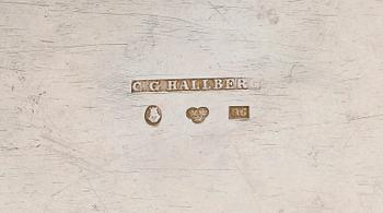 TE OCH KAFFESERVIS, 4 delar, silver, C G Hallberg, Stockholm, 1894. Totalvikt 1820 gram.