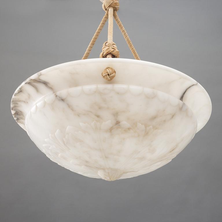 An alabaster ceiling lamp, 1920s.