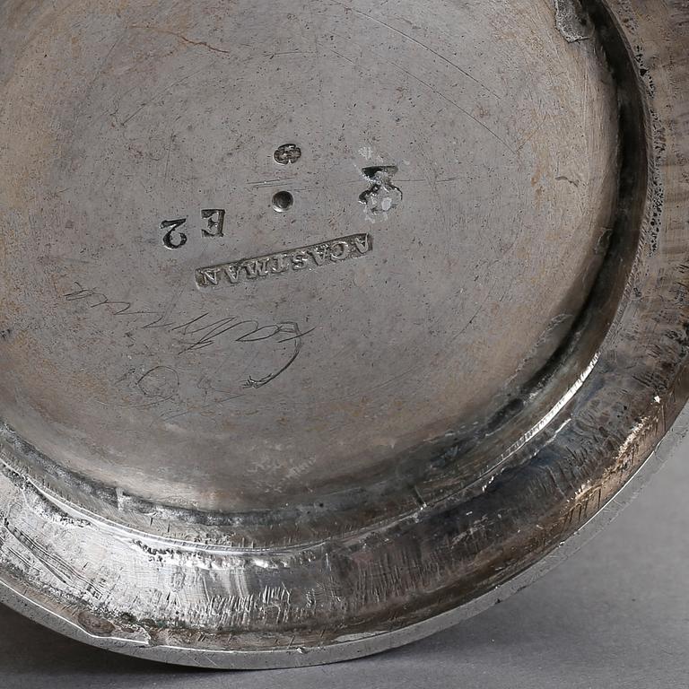 BÄGARE, silver, Anders Castman, Eksjö 1787. Vikt 391 gr.