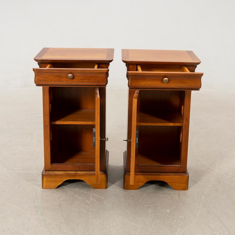 Bedside tables, a pair, Grange, France, late 20th century.