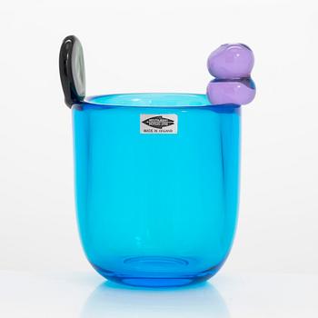 Oiva Toikka, vas, "Pompom", signerad Oiva Toikka Nuutajärvi Notsjö.