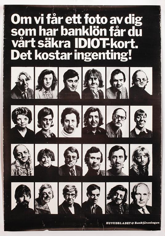 KJARTAN SLETTEMARK, 5 affischer, textil med tryck, utställningskatalog. 3 affisher signerade o dat -79 resp -81.