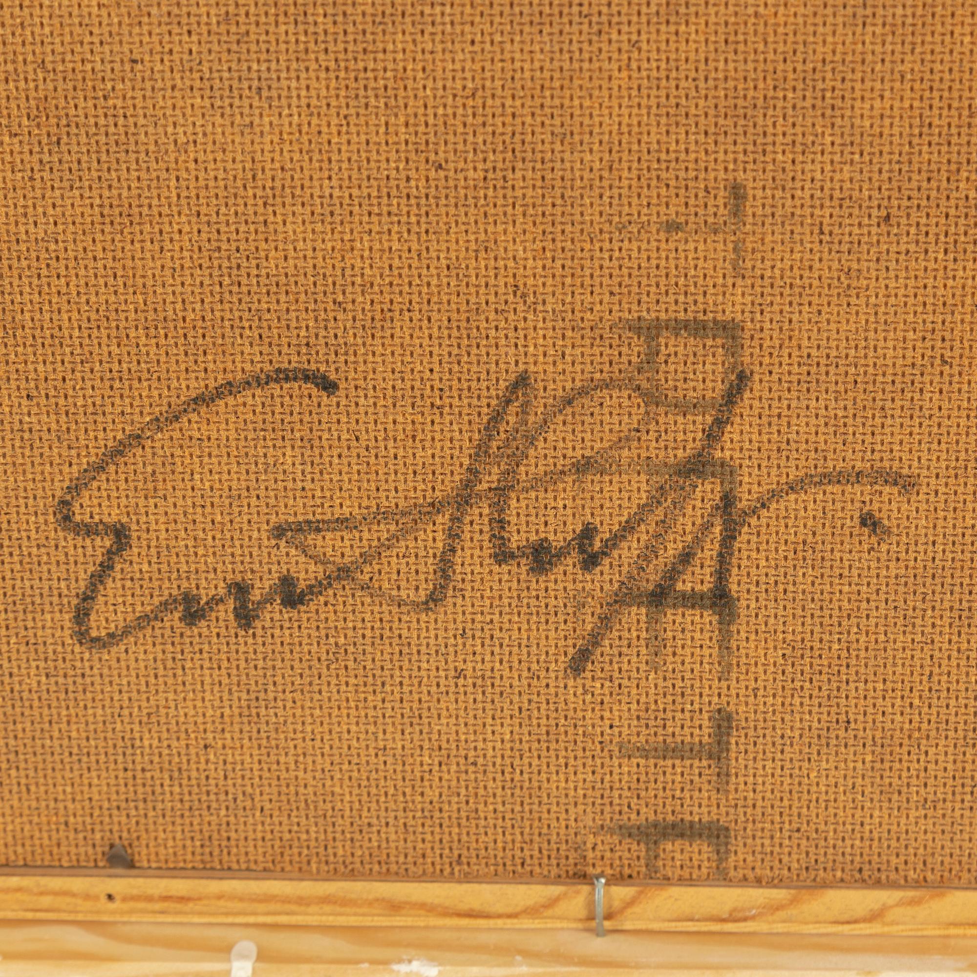 EVERT LUNDQUIST, oil on canvas mounted on panel, signed with initials. Also signed verso.