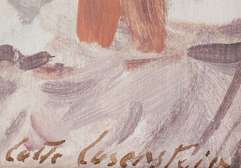 LOTTE LASERSTEIN, olja på pannå, 2 st. Sign.