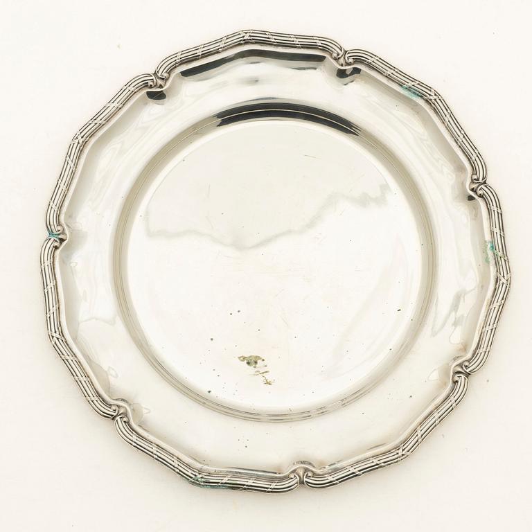 Fat, silver, rokokostil, KG Markströms Guldsmeds Ab, Uppsala 1920.