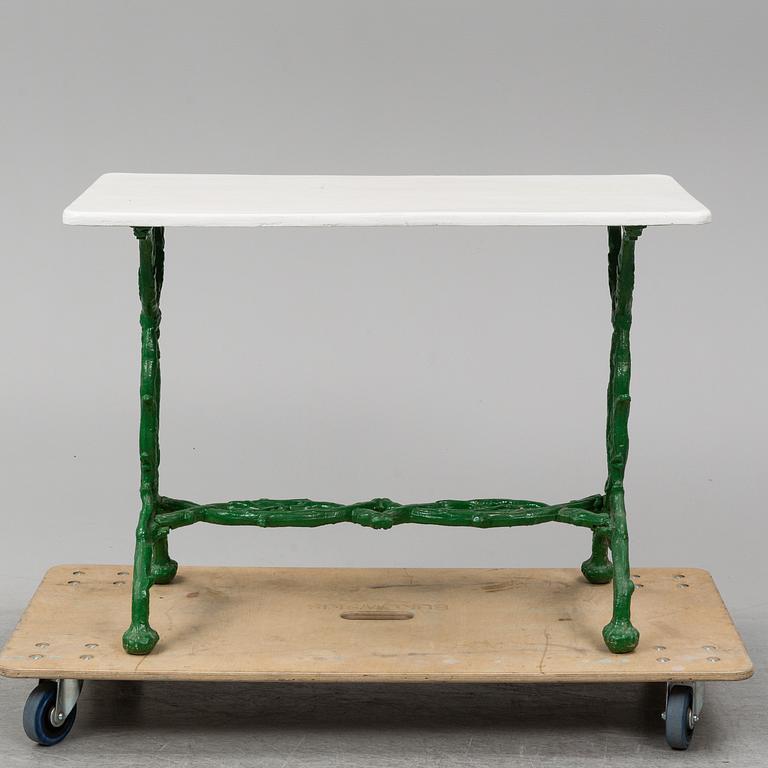 An early 20th Century cast iron garden table.