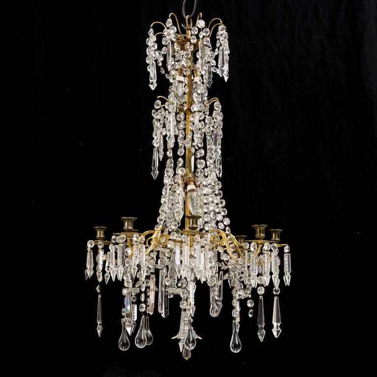 A chandelier, circa 1900.