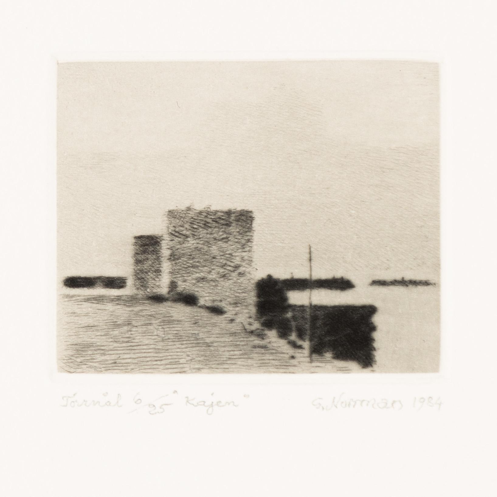 Gunnar Norrman, Drypoint etchings, 9, signed and numbered.