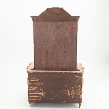 A Louis XV-style miniature cabinet around 1900.