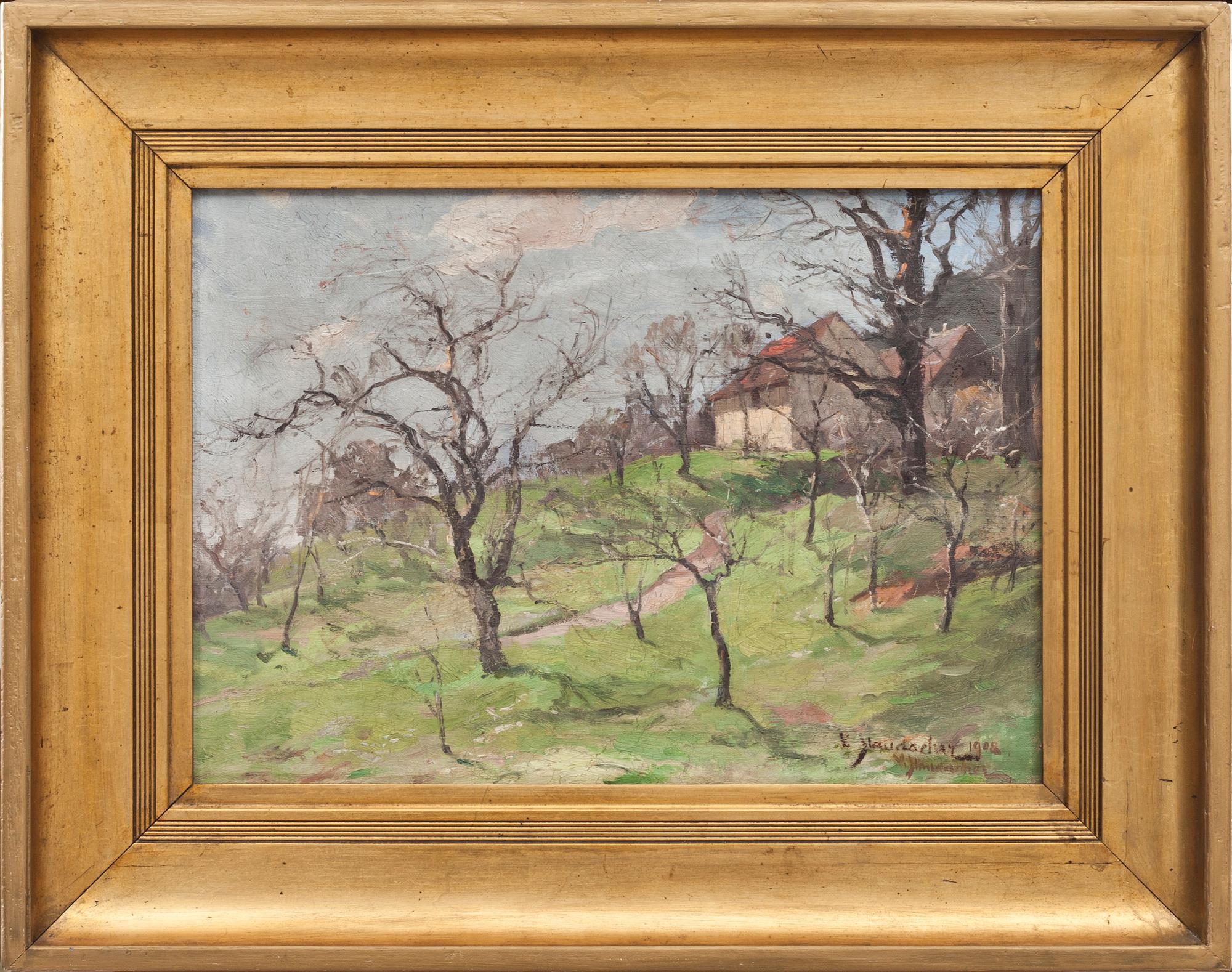 VITUS STAUDACHER, olja på duk, signerad (dubbelt) och daterad 1908.