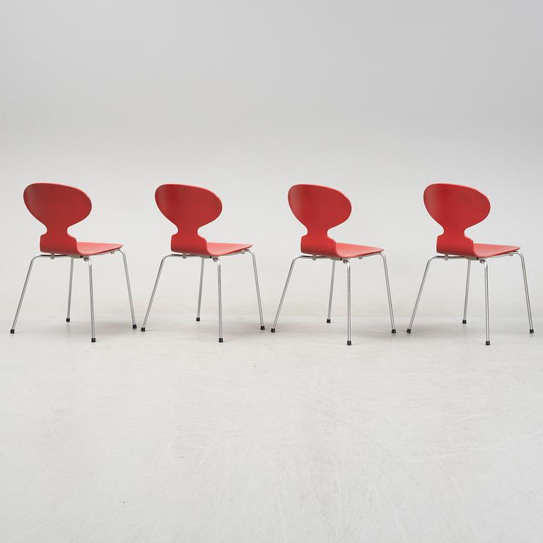 Arne Jacobsen, a set of four 'Myran' chairs, Fritz Hansen, Denmark, 1986.