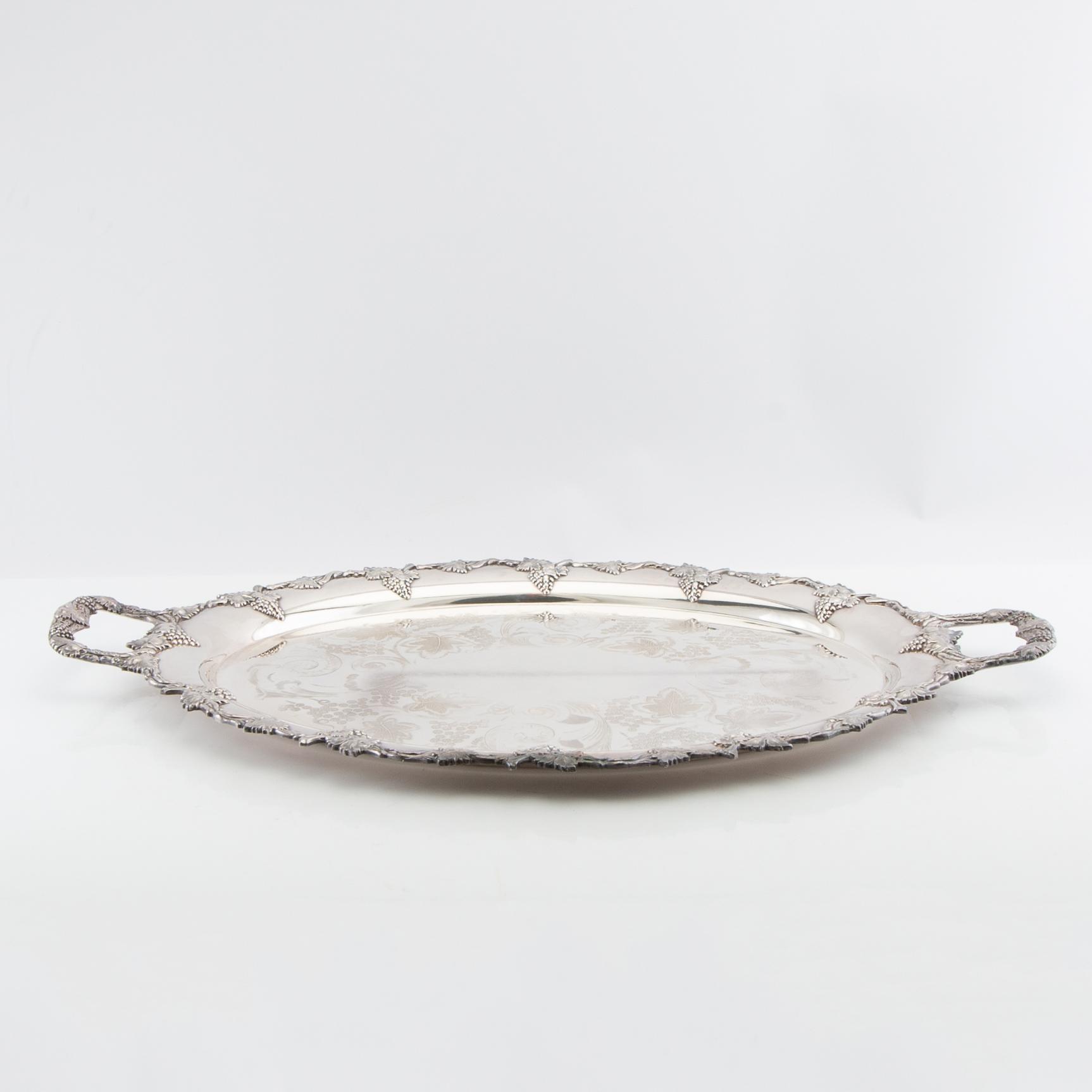 Trays 2 pcs of silver-plated metal, first half of the 20th century.