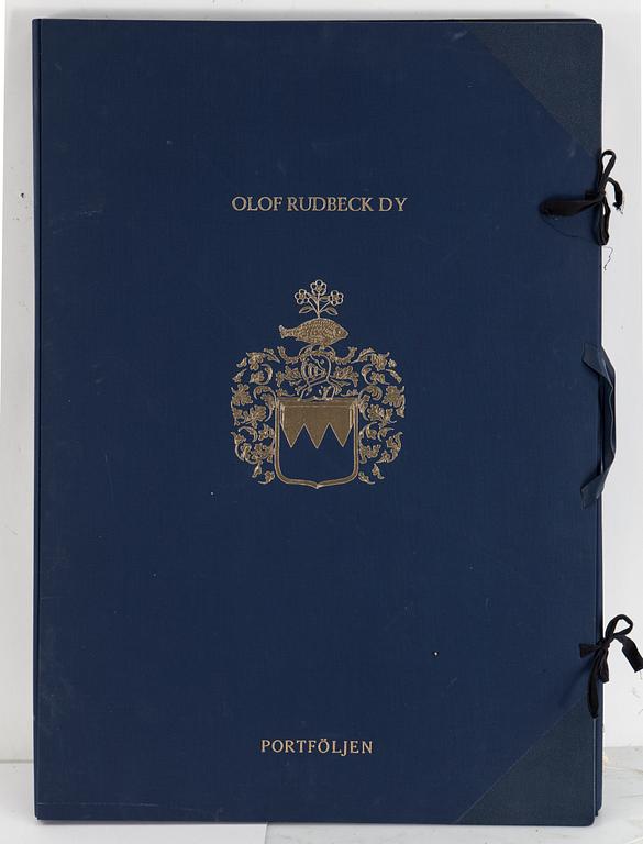 OLOF RUDBECK d.y., "Portföljen", numrerad 1244/1499,  René Coeckelberghs Editioner, 1986.