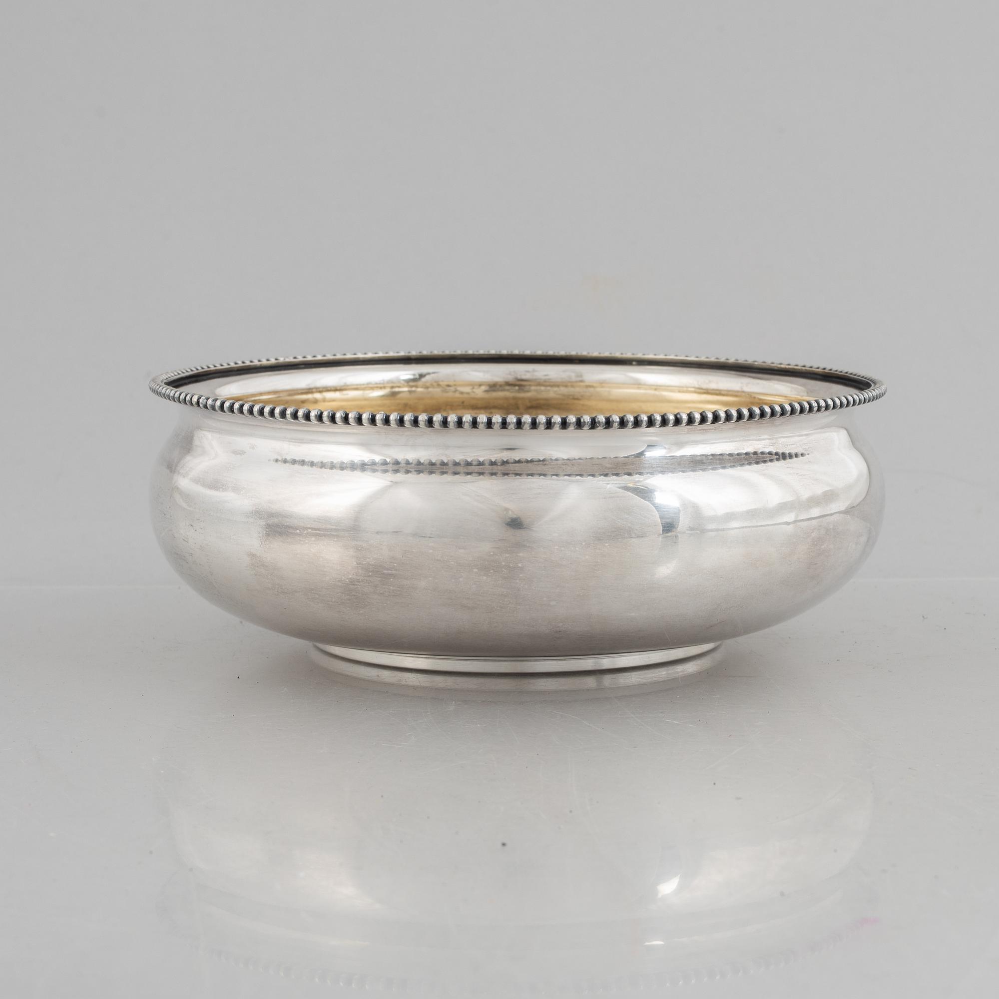 Guldsmedsaktiebolaget, skål, silver, Stockholm, troligen 1918.