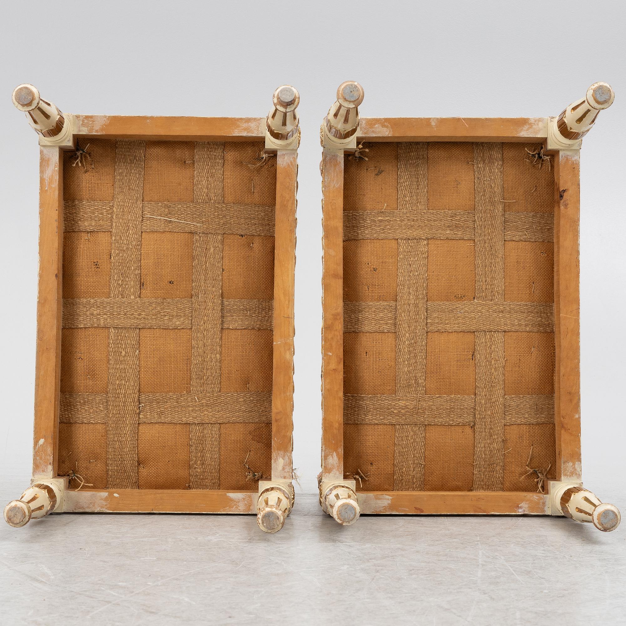 Banketter, ett par, omkring 1900, Sengustaviansk stil.